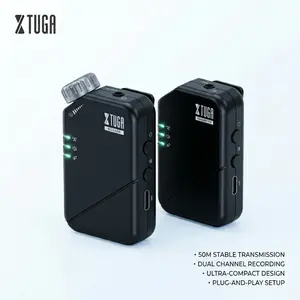 XTUGA In-Ear Wireless Monitoring System, 2.4G Stereo, Low Latency, One Transmitter and One Receiver, Suitable for stages, live recording studios, broadcasting, suitable for vocals, guitars, pianos, drums, violins, saxophones (J02S)