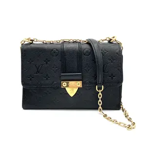 Pre-owned Louis Vuitton Empreinte Leather Handbag Saint Sulpice Monogram Black PM#3895