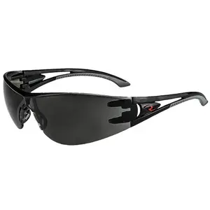 Radians Optima Safety Glasses with Black Frame and Smoke IQUITY Anti-Fog Lens