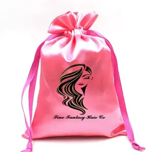 Silky satin bag for storing dust-proof drawstring pocketsbeauty device accessories and small cloth bags Organise