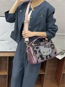 Lightweight Elegant Rhinestone KT Handbag for Women Stylish Versatile Tote Bag Perfect for Office Commuting Casual Outings and Daily Use Spacious Crossbody Purse with Trendy Sparkling Design