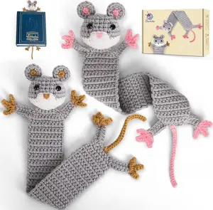 Crochetta Crochet Kit for Beginners, Amigurumi Crocheting Animals Kits w Step-by-Step Video Tutorials, Knitting Starter Pack for Adults and Kids, 2 Book Rat Familly (40%+ Yarn Content) crochet  amigurumi crochet tool Crochet Animal