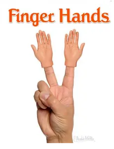 FINGER HANDS Light Skin Tone - 1 Pair Finger Puppets