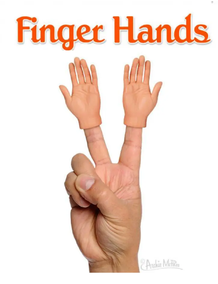 FINGER HANDS Light Skin Tone - 1 Pair Finger Puppets FINGER HANDS Light Skin Tone - 1 Pair Finger Puppets