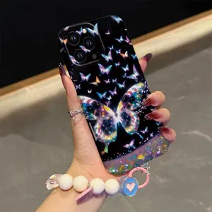 Colorful Glowing Butterfly suit bracelet Art phone case Case is Suitable For XiaoMi X3/POCOM3PRO/X3PRO/POCOX3NFC/POCOX3GT/POCOX2/POCOM5 with PET Shock proof, Fashionable and durable design