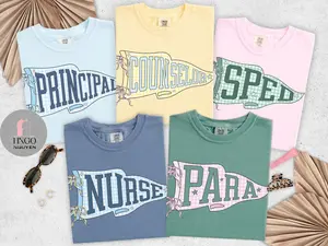 Custom School Staff Team Shirt Comfort Colors, Principal Tee, Counselor Tee, SPED Shirt, Nurse TShirt, Para TShirt, Teacher Gift, Back To School Tee, Full Sizes