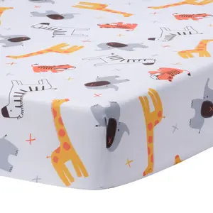 Bedtime Originals Lollipop Jungle Microfiber Baby Fitted Crib/Toddler Sheet
