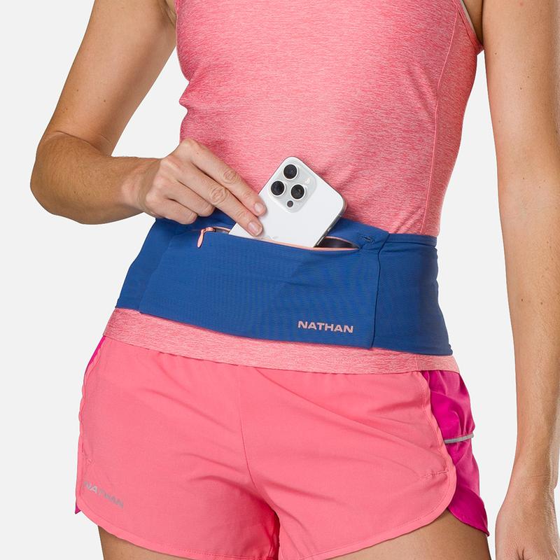 NATHAN Zipster Max Minimalist Waterproof Waist Bag with Multiple Pockets & Zipper Closure for Phones Keys & Sunglasses