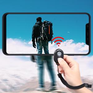 2 Pack Wireless Camera Remote Control - Wireless Remote for iPhone & Android Phones iPad iPod Tablet, Clicker for Photos & Videos, Wrist Strap Included