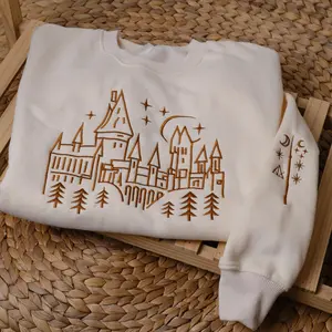 Embroidered sweatshirt Wizard, Fantasy sweatshirt, Magic sweatshirt, Halloween Embroidered Crewneck, Cozy Sweater