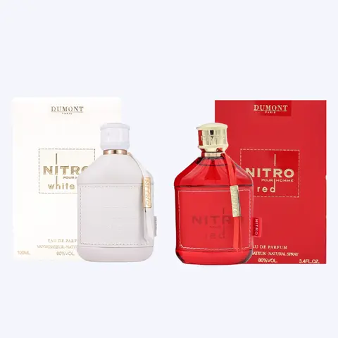 Dumont Paris Nitro Red Men's Eau de Parfum Spray - 3.4 fl oz/100ml Aromatic Citrus Spicy Fruity Woody Amber Ozonic Cologne for Adults, with Watermelon, Rosemary, Vanilla, Lavender, Musk, All-Day Stays Fresh, Made in France
