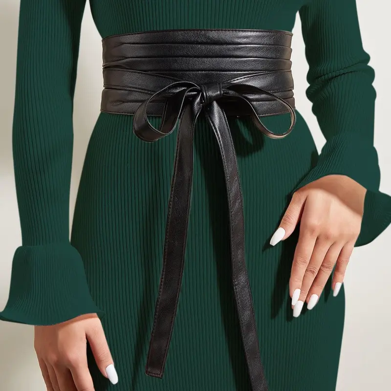 Women's PU Leather Waist Belt, Stylish Belts, Fashion Belt, Elegant Faux Leather Tassel Design, Versatile for Dresses, Skirts & Pants, Perfect for Parties & Daily Wear, Pu Leather Belts