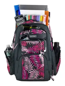 Unisex Pink Palm Recycled Expandable Raptor Backpack