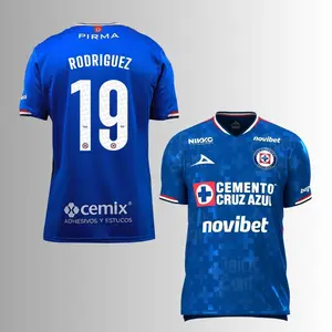 Men's Carlos Rodriguez #19 Cruz Azul Home Jersey 2526 Blue – Liga MX Soccer Replica Shirt, Mexico Football Fan Apparel Gift