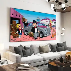 Alec Monopoly Private Jet Graffiti Art Poster - Stylish Wall Decor For Living Room
