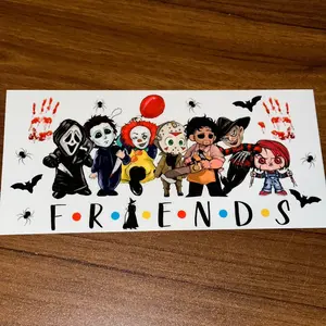 Spooky Friends - UV DTF 16 oz Libbey Wraps