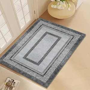 Velvet Textured Rug, Home Decorative Rug, Indoor Outdoor Non-Slip Mat, Door Mat, Suitable for Kitchen, Dining Room, Hallway, Bathroom, Bedroom