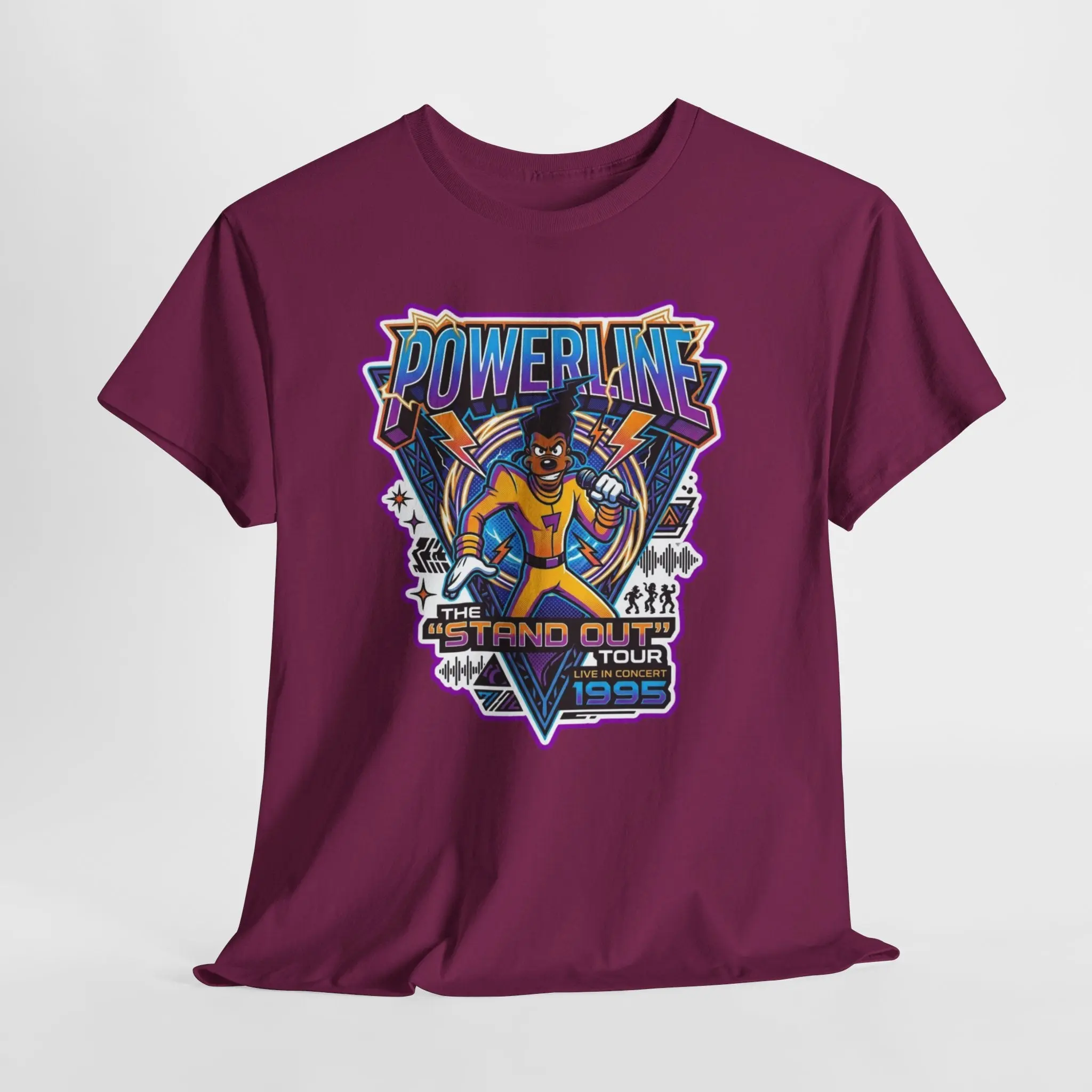 Powerline '95 Tour Graphic Tee — Retro 90s Music Band Shirt