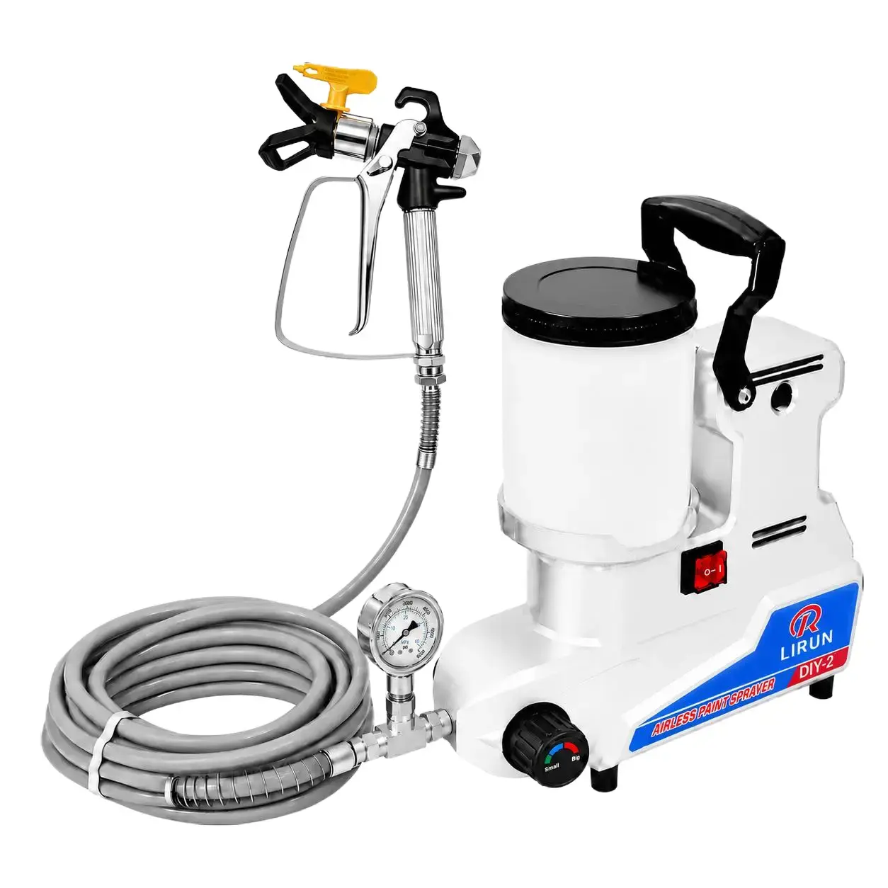 Portable Airless Paint Sprayer 800W, 2500 PSI, 110V/60Hz, 2.5 L/min Flow Rate, 3 Adjustable Pressure Settings, 2.5 L Hopper, Lightweight Paint Sprayer for Beginners, Ideal for Walls, Fences, Furniture and More