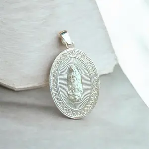 Silver 925 Virgin Mary medal | Catholic charms | Medalla de La virgen plata 925