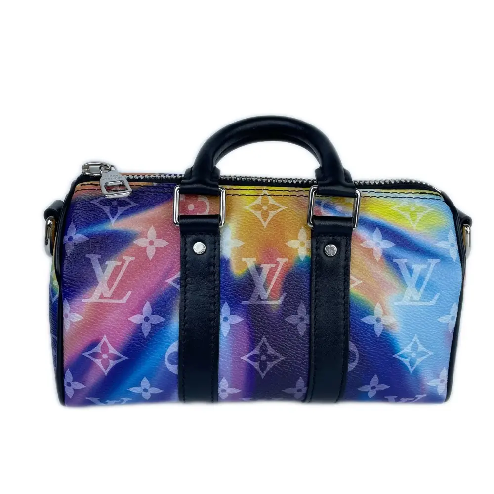 Pre-owned Louis Vuitton Monogram Sunset Leather Keepall Bandoulière 25 Duffle Bag Crossbody Bag, Messenger Bag【006】, Messenger Bags, Keepall Xs Sunset Monogram