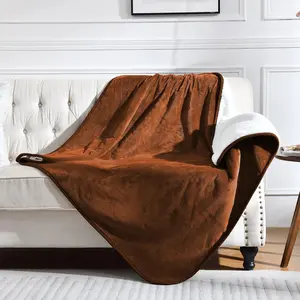 Waterproof  for  Couch Sofa, Soft Liquid Pee Proof Pet  for  Puppy Cat, Reversible Sherpa Fleece Furniture Protector (Caramel, 50x60 inches) pads desk cooling foldable blanket outdoor cozy large -waterproof sofa   storage solutions dog crate bed cot house