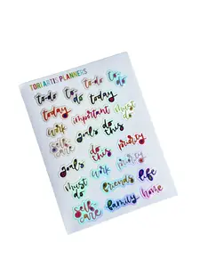 HOLOGRAPHIC SCRIPTS STICKER SHEET