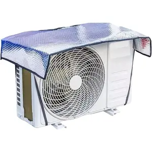 Air Conditioner Outdoor Unit Protector, Wide Side Air Conditioner Cover, Sunscreen Waterproof Aluminum Film, Secure Fit, Durable, Year-Round Protection, Weather Conditions, Weatherproof Top Cover