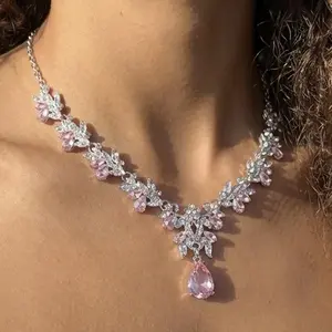 Vintage Elegant Flower Freshwater Pearl Beaded Necklace and Earrings Set, DDXL0011 Versatile Women's Clavicle Chain, 14K Gold-Plated,