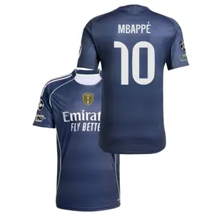 25 26 New Black Home No.10 Mbappé Short Sleeves Football Jerseys