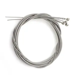 Stainless Steel 4 String Bass Guitar Strings, Electric Bass 4 Strings Replacement Set with Small Ball Ends, Compatible with Acoustic Bass, 4 String Bass Instrument Accessories