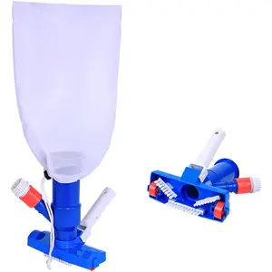 Jet Vacuum Cleaner with Brush for Above Ground/Inflatable Pools, Spa, Hot Tub, Uses Garden Hose Water Pressure, Works with Telescopic Pool Pole (Pole Not Included)
