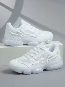 Men's Minimalist Training Shoes, Breathable Mesh, Shock Absorption, Transparent Sole, Sporty Style, Ideal for Running and Fitness