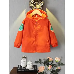 Boys' Small Windbreaker Spring Style New Western-style Cardigan, Children's Hooded Jacket, Korean Version Fashionable Assault Jacket