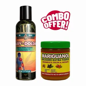 Combo Offer! Mary-Dolor Extra Strong Massage Oil + Mariguanol Bálsamo Extra Fuerte 125g Combo – Natural Topical Relief for Muscle & Joint Discomfort