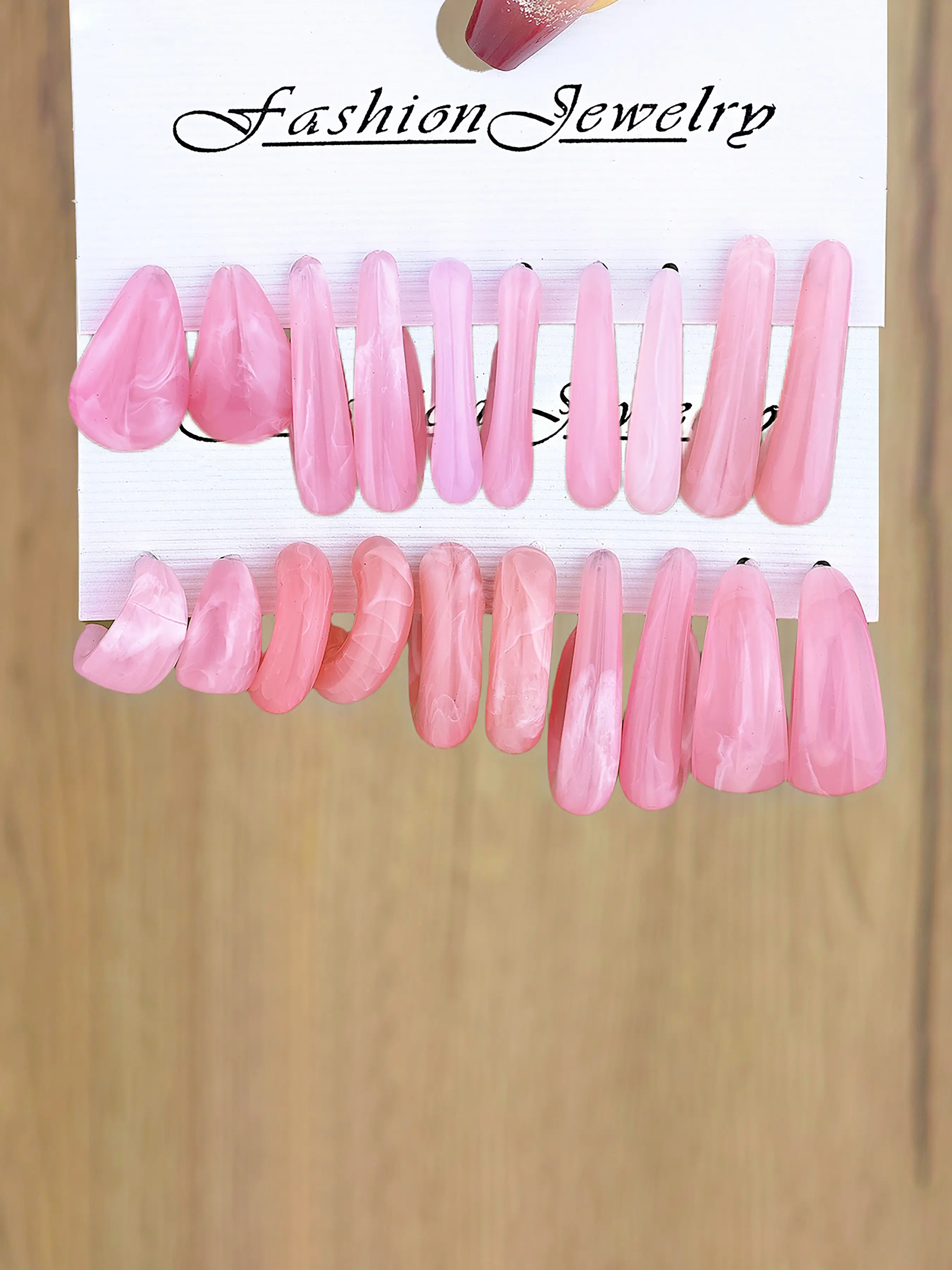 Water Drop Geometric Resin Earrings Set, 10pcs-20pcs Cute Comma Design, Women's Fashion Jewelry, Daily Versatile Accessories