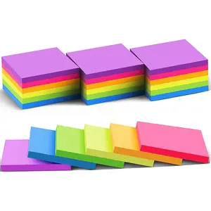 Bright Stickies Colorful Super Sticking Power Memo Pads Office Supplies Adhesive Tabs Art Stickers