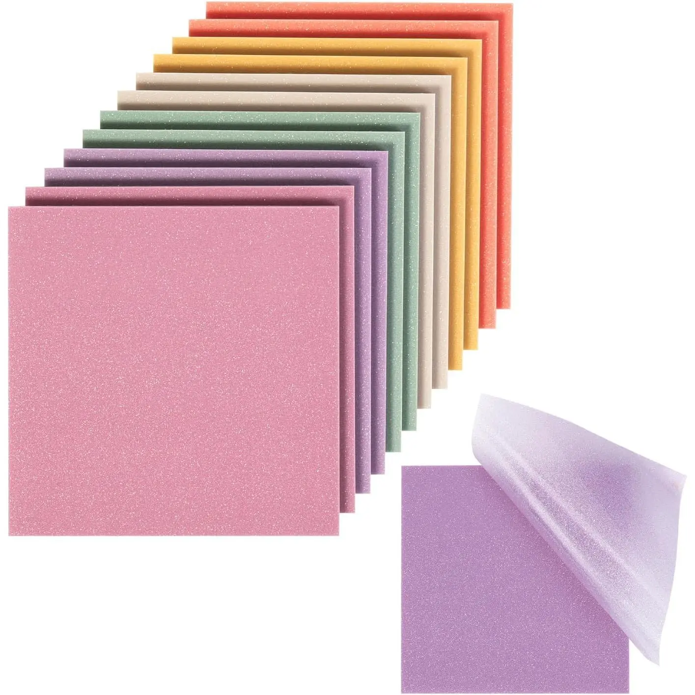 - Plastic Glitter Sticky Notes, 3x3, 12 Pads, 600 Sheets,  Colors, Sticky Notes 3x3