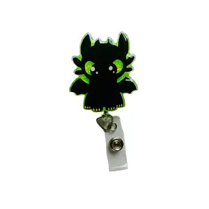 Black Dragon Badge ~ Retractable Badge Reel ID Holder ~ Customizable ~ Handmade ~ Nurse Badge Reel ~ Teacher Lanyard ~ Magnetic Pin ~ Stethoscope Tag ~ Magnet ~ Phone Grip ~ Pop Culture