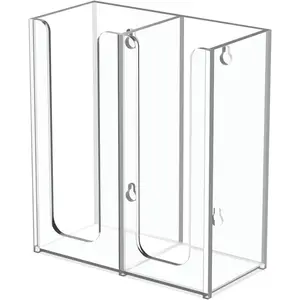 Clear 2 Compartments Coffee Cup and Lid Storage Organizer Holder