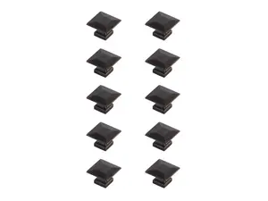 Elegant Decor KB2025-ORB-10PK 1.3 in. Cecil Oil-Rubbed Bronze Square Knob, Set of 10