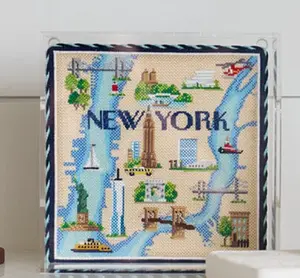Bradley Needlepoint NTG kb237 13 mesh New York City Map
