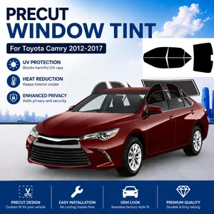 Precut Window Tint Film for Toyota Camry Sedan 2012-2017 All Side+Rear Windshield Any VLT 2Ply Anti-Shatter, UV Block, Privacy Protection, No Trimming Needed,Heat & Glare Reduction