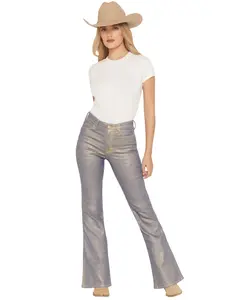 Wrangler Women's X Lainey Wilson Glitter High Rise Flare Stretch Denim Jeans - 112373925