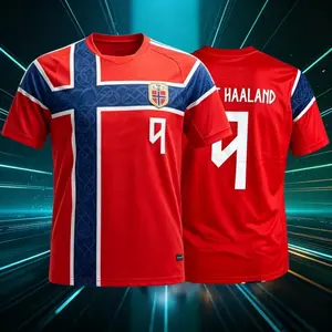 #9 Braut Haaland 2026 Norway National Team Home Short-Sleeve Soccer Jersey - Breathable