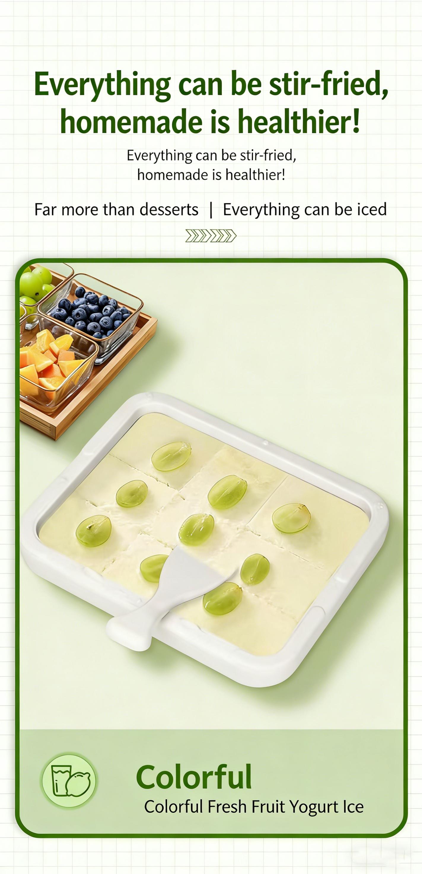 New Rolled Ice Cream Maker with 2 Scrapers , Portable Instant Ice Cream Maker , ,Stainless Steel Ice Cream Pan for Family Party, Easy Clean DIY Homemade Ice Cream Tray New Rolled Ice Cream Maker with 2 Scrapers , Portable Instant Ice Cream Maker , ,Stainless Steel Ice Cream Pan for Family Party, Easy Clean DIY Homemade Ice Cream Tray