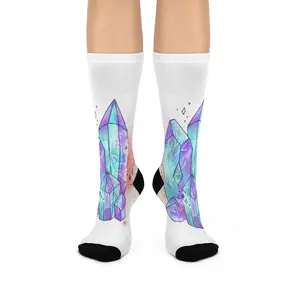 Cushioned Crew Socks, crystals, magic, gems