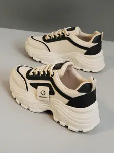 Women's Casual Sporty Shoes, Height Increasing Thick Sole, Comfortable Sneakers, Thick Soled Sneakers, Breathable All Season Footwear