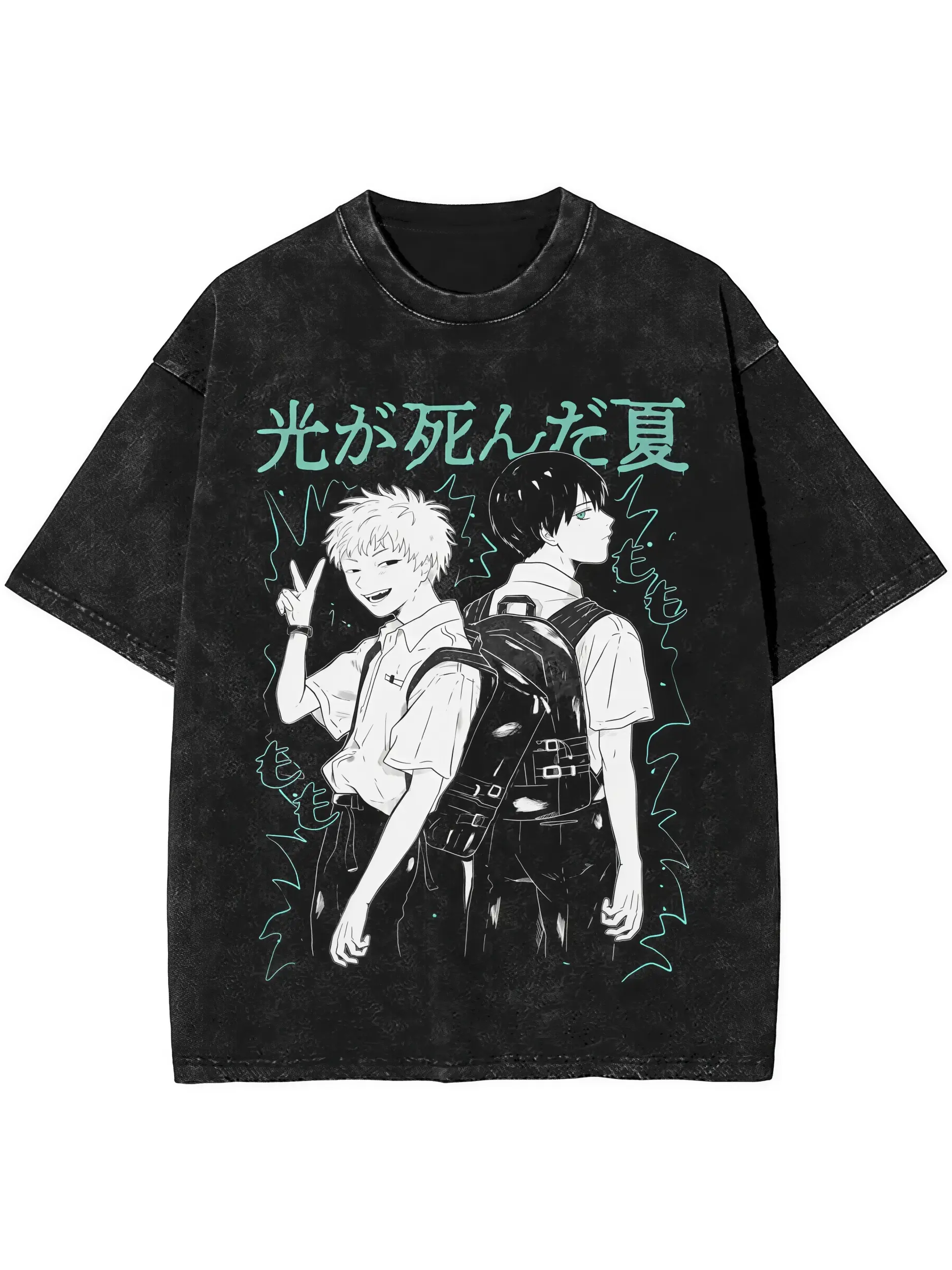 valentine shirts Washed T Shirts The Summer Hikaru Died Hip Hop Retro T-Shirts Oversize Hikaru Yoshiki Anime Streetwear Tops Tee Shirt Men Women Vintage Casual