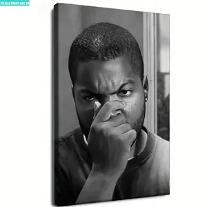 FRIDAY Ice Cube Bathroom Canvas Wrap Movie Poster, Room Decor, Home Decor, Wall Print, Art Poster for Gift, Wall Art, Funny Movie Bathroom, Bathroom Wall Decor